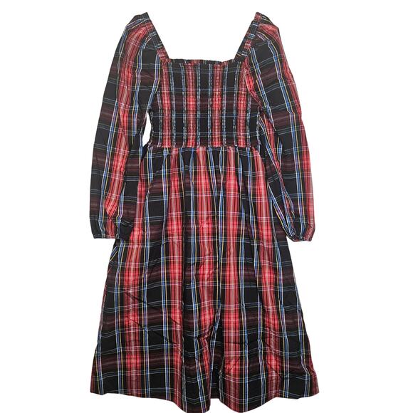 DRAPER JAMES RSVP Smocked Tiered Midi Dress - Picture 1 of 7